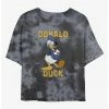 HER Disney Donald Duck Angry Womens Tie-Dye Crop T-Shirt