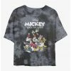 HER Disney Mickey Mouse And Friends Womens Tie-Dye Crop T-Shirt