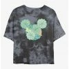 HER Disney Mickey Mouse Succulents Womens Tie-Dye Crop T-Shirt