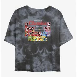 HER Disney Mickey Mouse Classic Periodic Table Womens Tie-Dye Crop T-Shirt