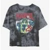 HER Marvel Gals Womens Tie-Dye Crop T-Shirt