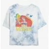 HER Disney The Little Mermaid Title Womens Tie-Dye Crop T-Shirt