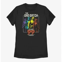HER Star Wars: The Bad Batch Rainbow Clones Womens T-Shirt