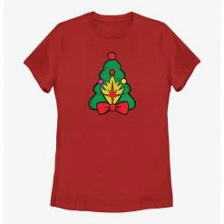 HER Marvel Guardians Of The Galaxy Holiday Special Christmas Tree Badge Womens T-Shirt