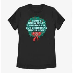 HER Marvel Guardians Of The Galaxy Holiday Special What Is Christmas Wreath Womens T-Shirt