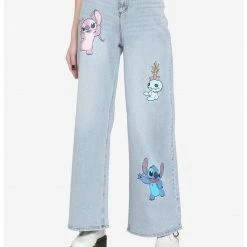 HUNIVERS Disney Lilo & Stitch Straight Leg Jeans