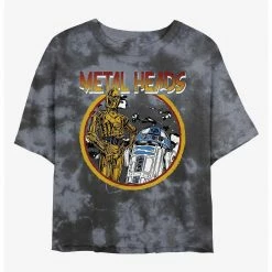 HER Star Wars Metal Heads Droids Tie-Dye Womens Crop T-Shirt