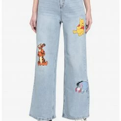 HUNIVERS Disney Winnie The Pooh Characters Straight Leg Jeans