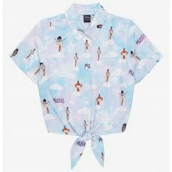 HUNIVERS Her Universe Disney Hercules The Muses Tie-Front Woven Top