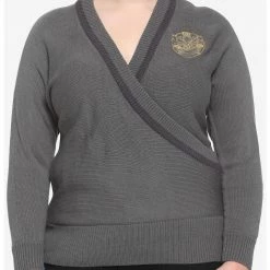 HUNIVERS Outlander Crowned Thistle Crossover Knit Sweater Plus Size