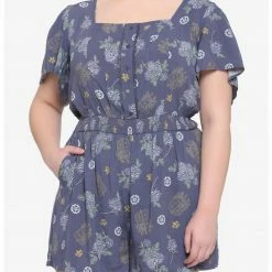 HUNIVERS Outlander Floral Romper Plus Size