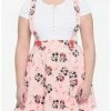 HUNIVERS Her Universe Disney Mickey Mouse & Minnie Mouse Hearts Suspender Skirt Plus Size
