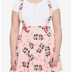 HUNIVERS Her Universe Disney Mickey Mouse & Minnie Mouse Hearts Suspender Skirt Plus Size