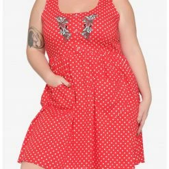 HUNIVERS Her Universe Disney Minnie Mouse Polka Dots Babydoll Dress Plus Size