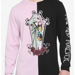 OURUNVRS Our Universe The Nightmare Before Christmas Jack & Sally Split Long-Sleeve T-Shirt