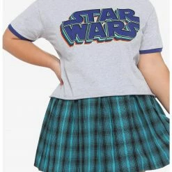 HUNIVERS Her Universe Star Wars Neon Logo Ringer T-Shirt Plus Size Her Universe Exclusive