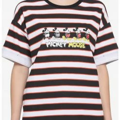 HUNIVERS Her Universe Disney Mickey Mouse Lineup Stripe T-Shirt