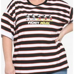 HUNIVERS Her Universe Disney Mickey Mouse Lineup Stripe T-Shirt Plus Size