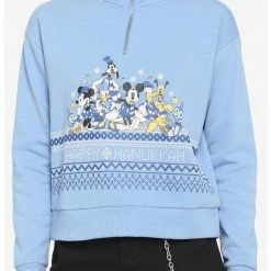 HUNIVERS Her Universe Disney Holiday Hanukkah Half-Zip Crop Pullover