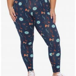 HUNIVERS Her Universe Star Wars Dark Side Galactic Empire Neon Leggings Plus Size Her Universe Exclusive