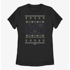 HER Marvel Hawkeye Christmas Sweater Pattern Womens T-Shirt