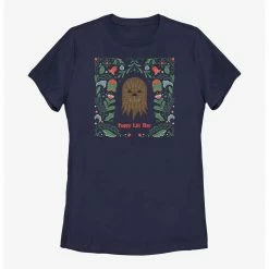 HER Star Wars Chewie Happy Life Day Womens T-Shirt