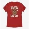 HER Star Wars Chewie Happy Life Day Womens T-Shirt