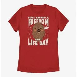 HER Star Wars Chewie Happy Life Day Womens T-Shirt