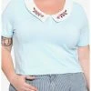 HUNIVERS Disney Beauty & The Beast Rose Collared Top Plus Size