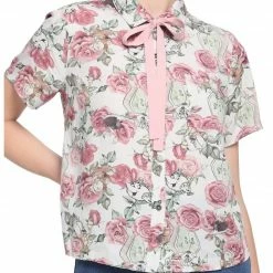 HUNIVERS Disney Beauty & The Beast Rose Woven Button-Up