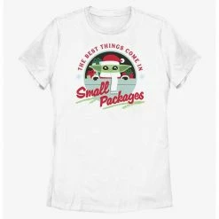 HER Star Wars The Mandalorian Santa Grogu Small Packages Womens T-Shirt