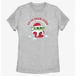 HER Star Wars The Mandalorian Santa Grogu Up To Snow Good Womens T-Shirt
