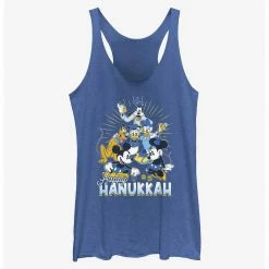 HER Disney Mickey Mouse Happy Hanukkah Friends Womens Tank Top