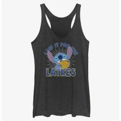 HER Disney Lilo & Stitch Did It For Hanukkah Latkes Womens Tank Top