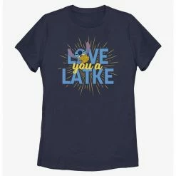 HER Disney Lilo & Stitch Hanukkah Love You A Latke Womens T-Shirt