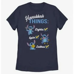 HER Disney Lilo & Stitch Hanukkah List Womens T-Shirt