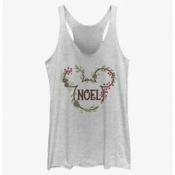 HER Disney Mickey Mouse Noel Mistletoe Ears Womens Tank Top