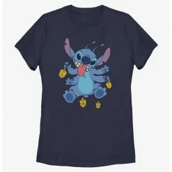 HER Disney Lilo & Stitch Hanukkah Spinning Dreidels Womens T-Shirt