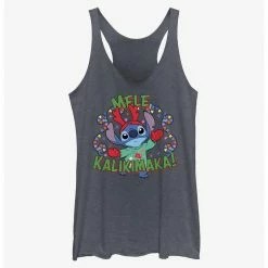 HER Disney Lilo & Stitch Mele Kalikimaka Merry Christmas In Hawaiian Womens Tank Top