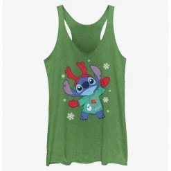 HER Disney Lilo & Stitch Reindeer Stitch Womens Tank Top