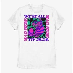 HER Disney Alice In Wonderland All Mad Trippy Cheshire Womens T-Shirt