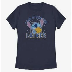 HER Disney Lilo & Stitch Did It For Hanukkah Latkes Womens T-Shirt