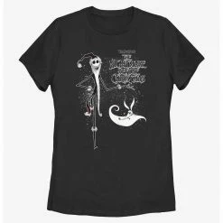HER Disney The Nightmare Before Christmas Santa Jack And Zero Womens T-Shirt
