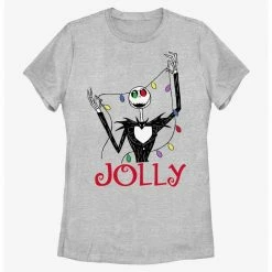 HER Disney The Nightmare Before Christmas Jack Jolly Lights Womens T-Shirt