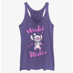 HER Disney Lilo & Stitch Angel Winter Wishes Womens Tank Top