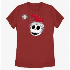 HER Disney The Nightmare Before Christmas Santa Hat Jack Womens T-Shirt