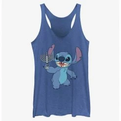 HER Disney Lilo & Stitch Hanukkah Menorah Womens Tank Top