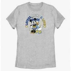 HER Disney Mickey Mouse Latkes Light & Love Minnie And Daisy Womens T-Shirt