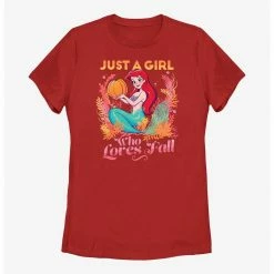 HER Disney The Little Mermaid Pumpkin Ariel Womens T-Shirt