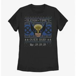 HER Marvel X-Men Wolverine Ugly Christmas Womens T-Shirt